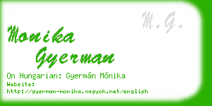 monika gyerman business card